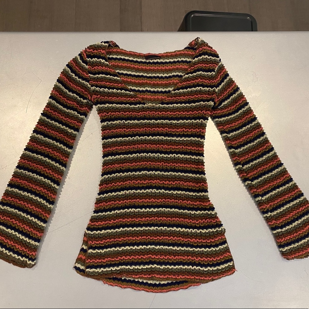 Womens Striped Knitted Sweater
